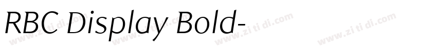 RBC Display Bold字体转换 RBC Display Bold字体转换